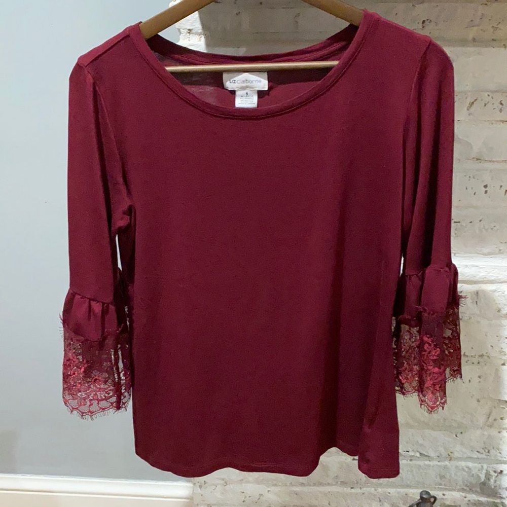 Maroon Lace Liz Claiborne blouse